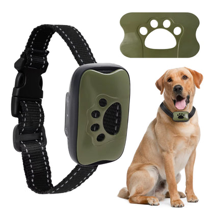 Pet Dog anti Barking Device USB Rechargeable Dogs Training Collar Ultrasonic Stop Barking Vibration ...