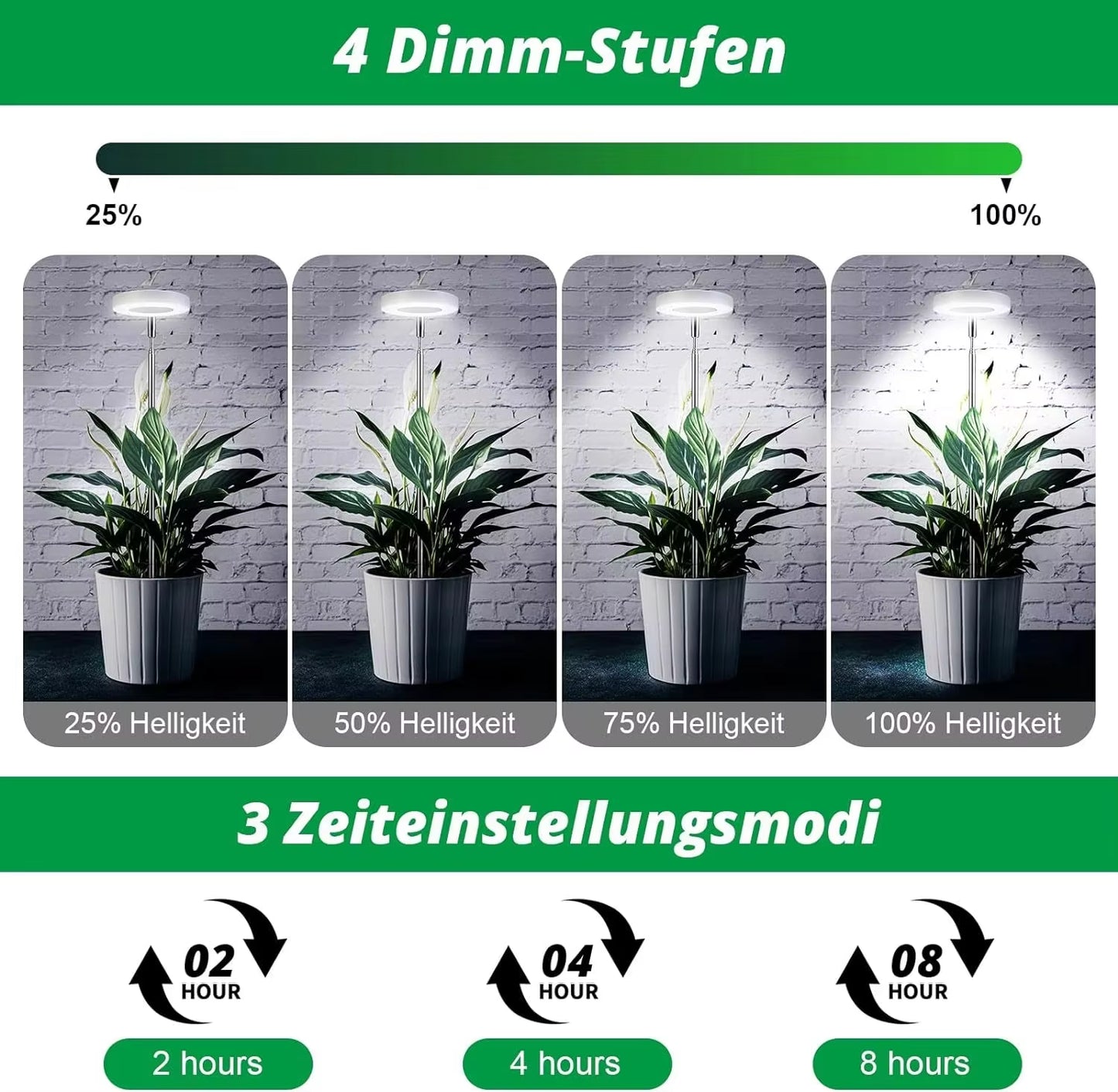 Full Spectrum Indoor Solar LED Growth Light, 4 Gear Dimming, Fleshy Viridiplantae, Flower F...