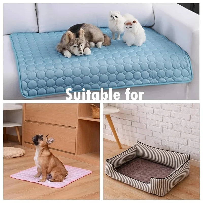 Dog Cooling Mat Summer Pet Cold Bed Extra Large for Small Big Dogs Pet Accessories Cat Durable Blank...