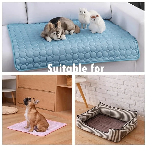 Dog Cooling Mat Summer Pet Cold Bed Extra Large for Small Big Dogs Pet Accessories Cat Durable Blank...