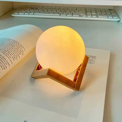 Led Moon Lamp Night Light with Stand Bedroom Gift Decor Print 6Cm/8Cm Lamps Battery Powered Creative...
