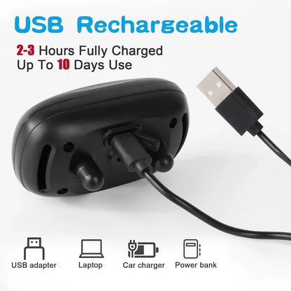 Pet Dog anti Barking Device USB Rechargeable Dogs Training Collar Ultrasonic Stop Barking Vibration ...