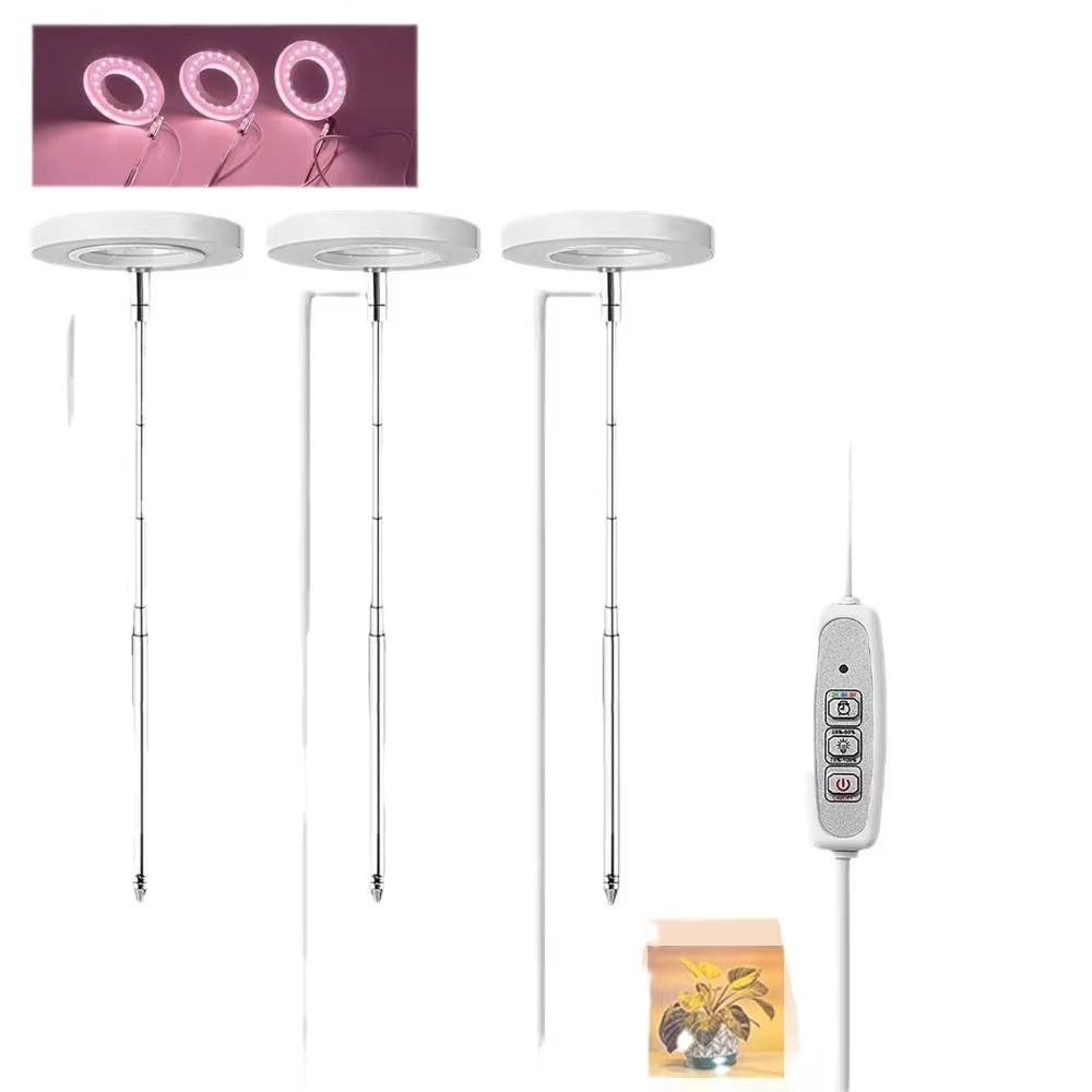 Full Spectrum Indoor Solar LED Growth Light, 4 Gear Dimming, Fleshy Viridiplantae, Flower F...